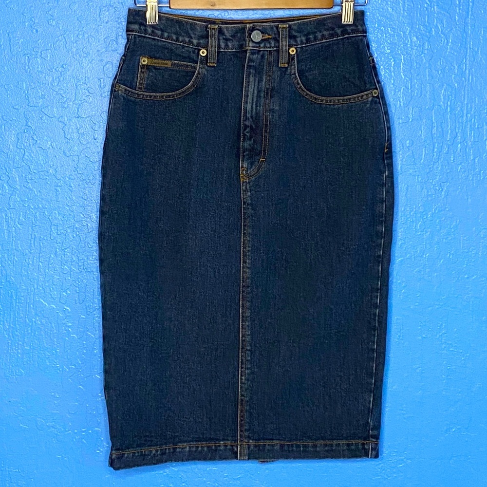 Calvin Klein Denim Pencil Skirt